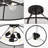 3-Light  Drum Farmhouse Semi-Flush Mount
