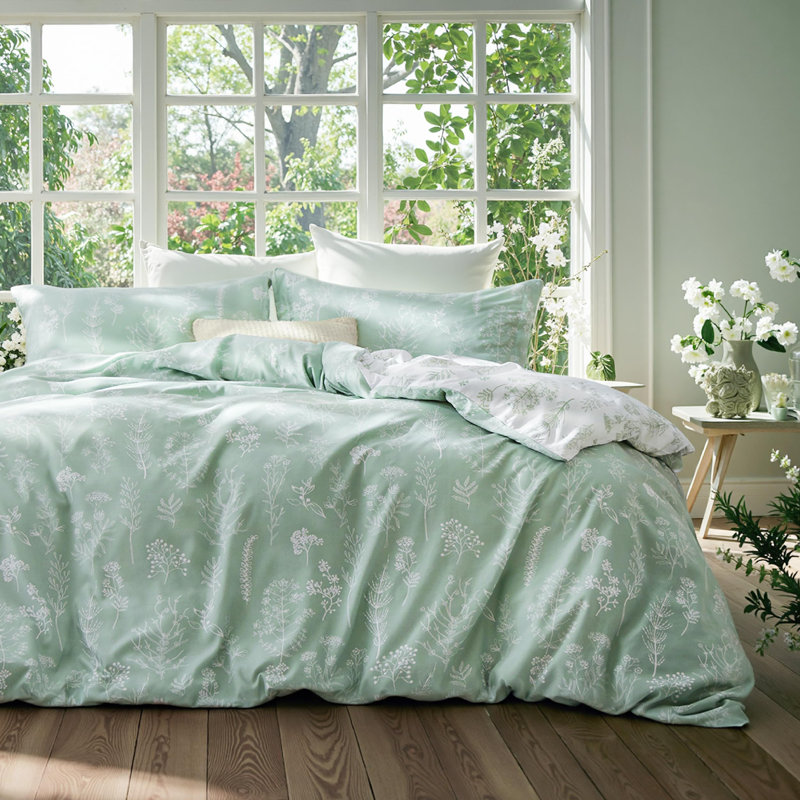 Bedsure Duvet Cover Reversible Duvet Cover Set with Zipper Closure, 3 Pieces Floral Patterned Bedding Set with 8 Corner Ties and 2 Pillow Shams