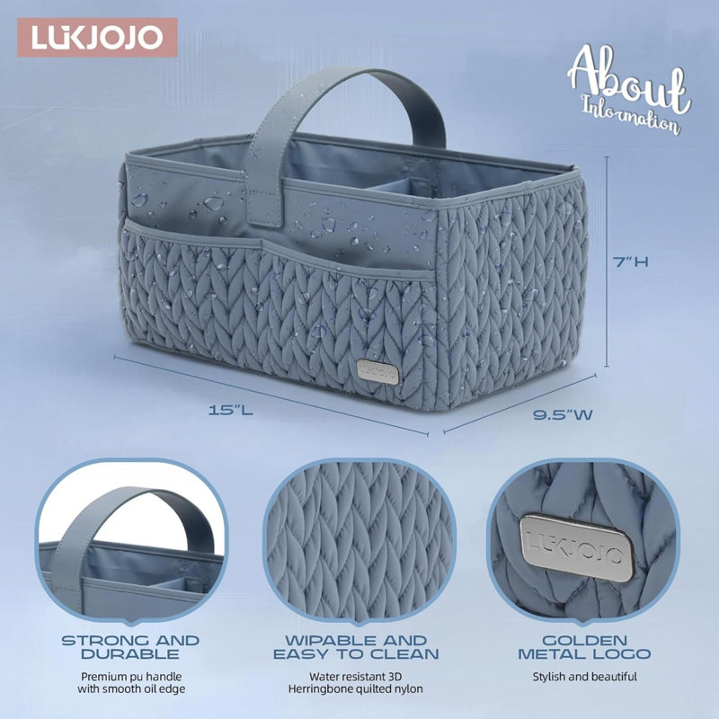 Rebrilliant Nylon Storage Bag, Ash Blue