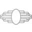 H 20 po x l 10 po x H 9 1/2 po x l 5 1/2 po x P 1/2 po Médaillon de plafond en PVC de qualité architecturale Elizabeth, or pâle antique-40713142-40713153