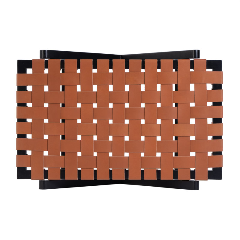 Cipriani Leather Luggage Rack, Orange/Black
