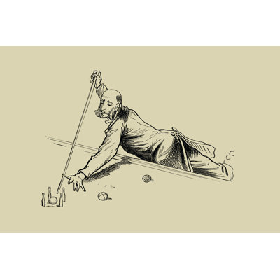Pool Hall Antics III 1 Piece Wrapped Canvas Wall Art