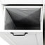 Armoire à linge blanche avec tablettes réglables - portes, tablette, panier inclinable, rangement multiple, entretien facile sur pied, blanc