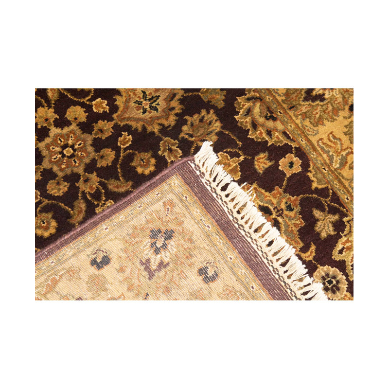 Tapis rouge et or de haute qualité noué à la main