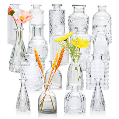 Ensemble de 18 vases en verre Brajttt