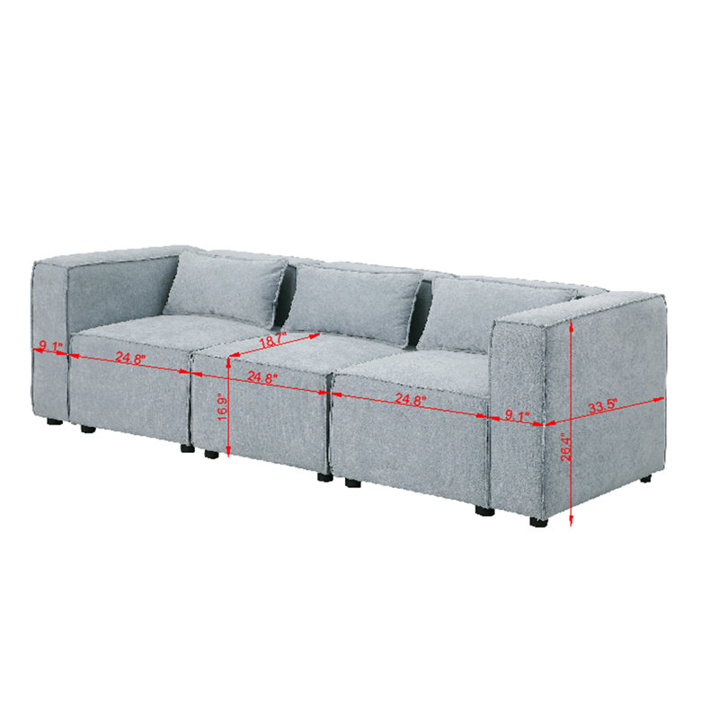 Modular Sofa  Chenille Fabric, Simple And Grand, The Seat And Back Is Very Soft. This Is Also A KNOCK DOWN Sofa