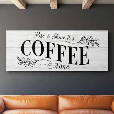 Coffee Time - Toile tendue avec châssis - Prêt à accrocher
