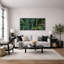 «Lush Green Jungle Leaves Close Up Botanical Decor», reproduction d'art sur toile encadrée 3 pièces-1835889273-1835889270