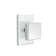 Passage Square Knob with Modern Rectangular Rose