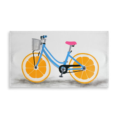 Orange Wheel Bike Tablecloth | Indoor/Outdoor Home Decor