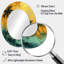 Emerald Palmiers sur Golden Tropical Sunrise I - miroir mural ovale vert tropical-123078680