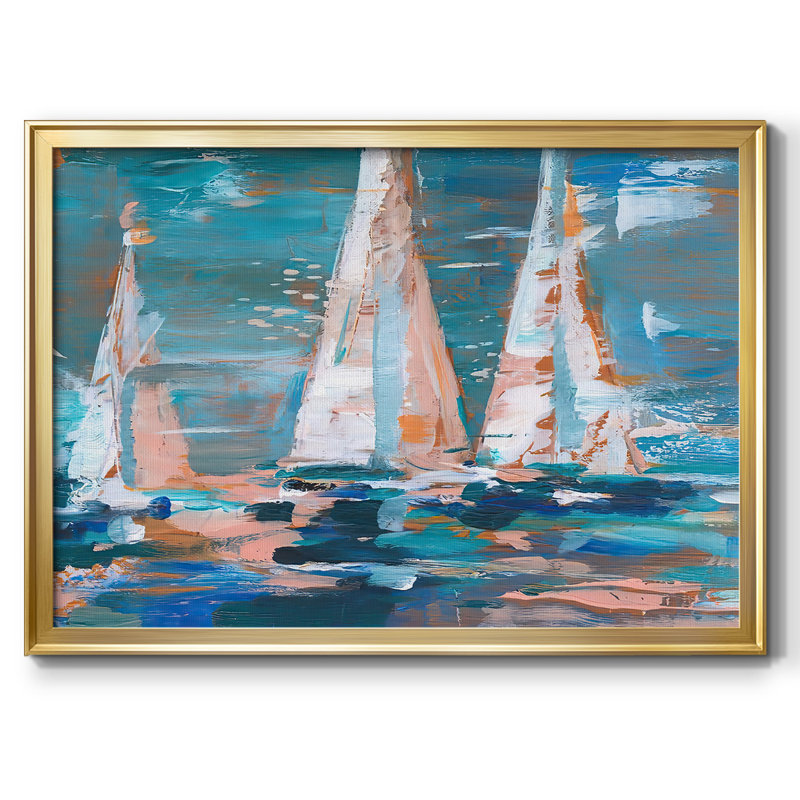 Pop Regatta II, reproduction d'art sur toile, Or, H 30 po x l 44 po x P 1,5 po