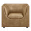 Fauteuil en cuir végétalien à dossier courbé Dunkley-495584727