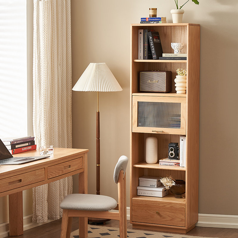 Solid Oak Storage Bookcase