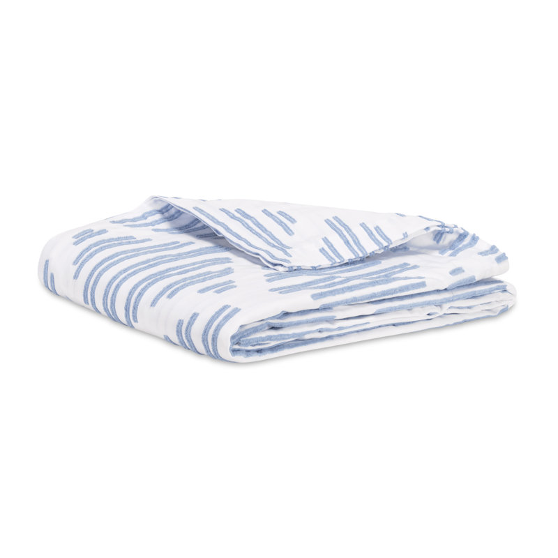 Grass Bluffs Twin Coverlet, Sky Blue, Queen