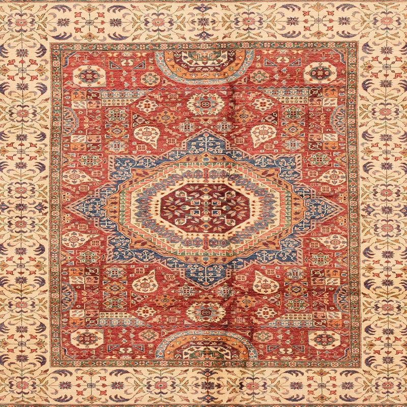 Tapis abstrait moderne 3751ABS3765, Carré 8 pi