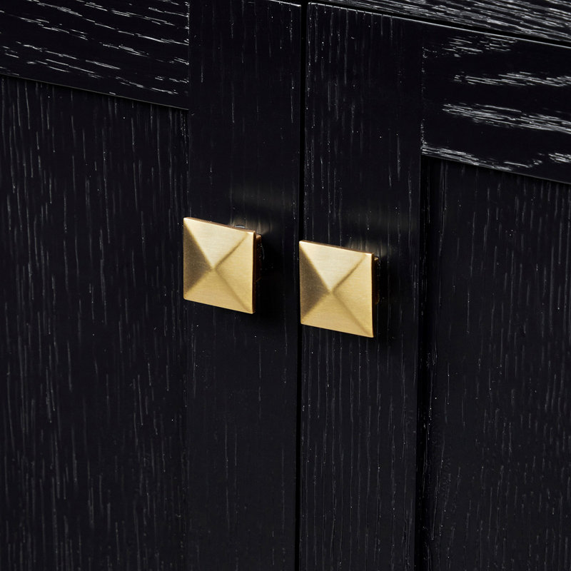 Base de meuble-lavabo double 60 po Panchuri seulement, Chêne noir