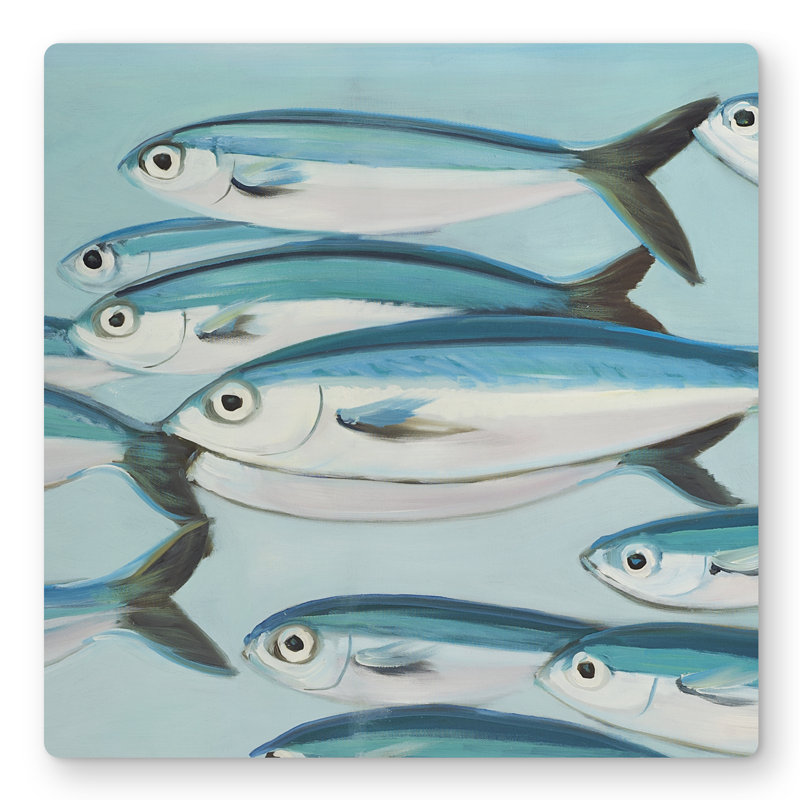 Small fish of caesio caerulaurea - Marine Coastal Metal Print