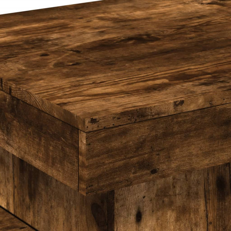 Catrena Block Coffee Table, Smoked Oak