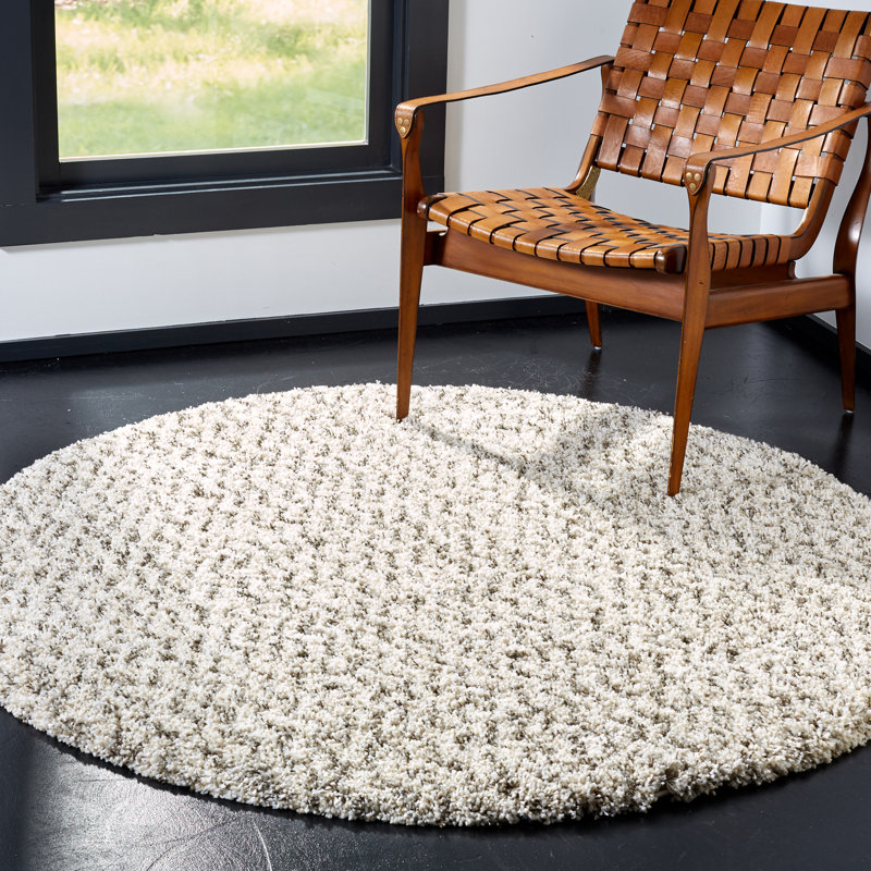 Tapis ivoire / gris Adessa, Rond 5 pi