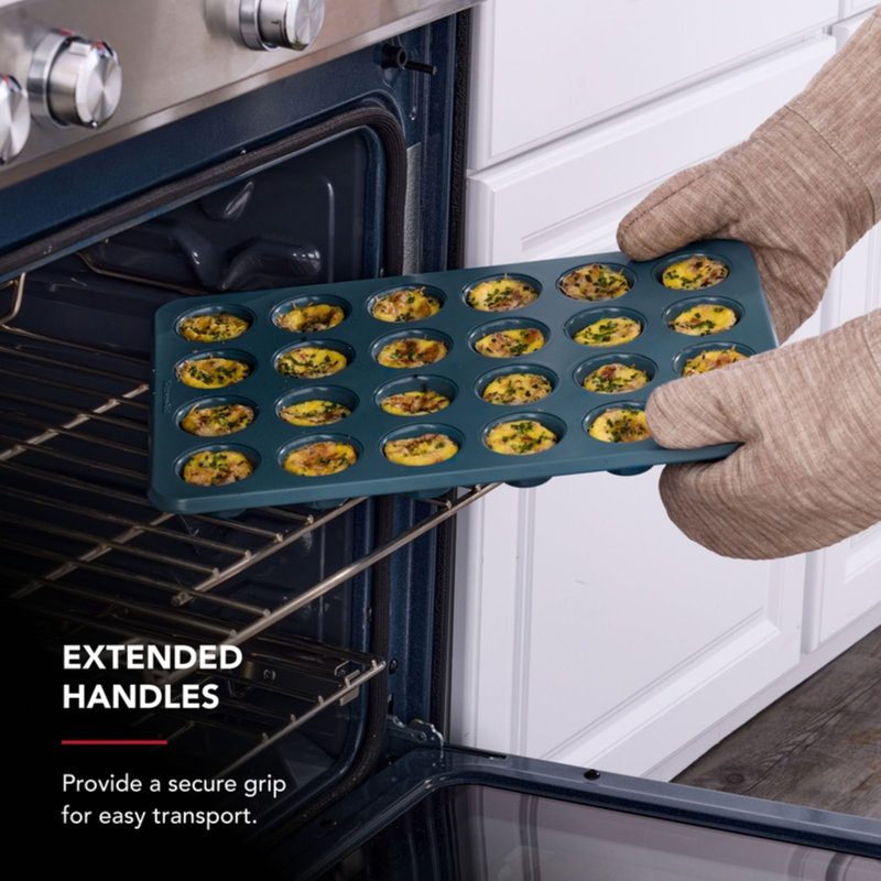 24-Cup Nonstick Aluminized Steel Muffin Pan, Beetroot, Agave