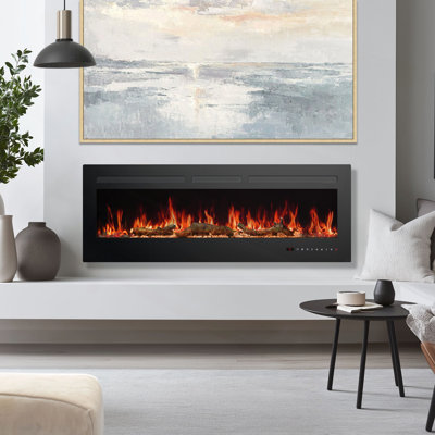 Foyer électrique polyvalent avec chauffage avancé et effets de flammes personnalisables