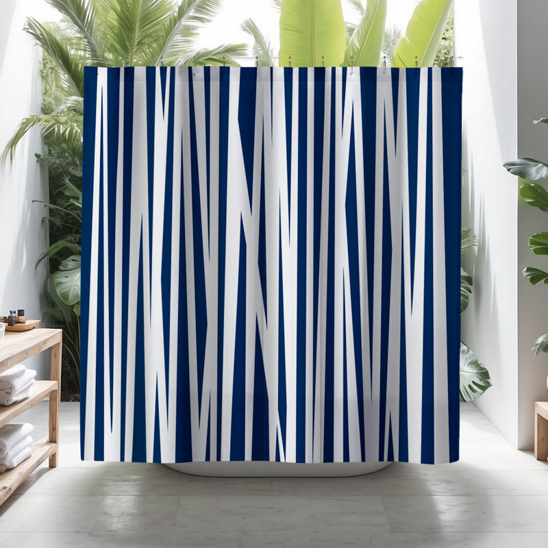 Rideau de douche Coco, Bleu marine