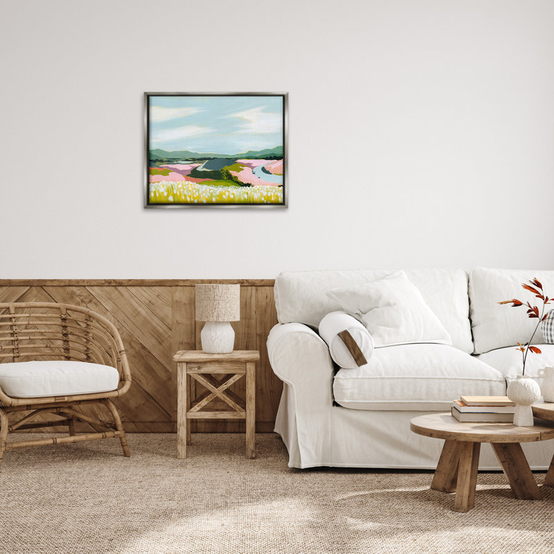 «Modern Mountain Stream Floater Frame» par Grace Popp sur toile, Cadre flottant gris lustré, H 25 po x l 31 po