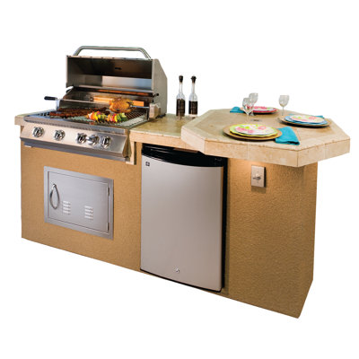 Poly 90" 4-Burner Propane/Natural Gas BBQ Grill Islands