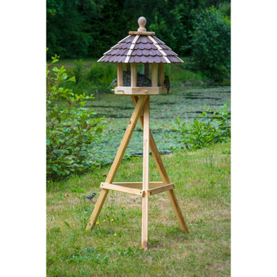 Andreka Wood Freestanding Decorative Bird Feeder