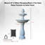 Fontaine solaire à 2 niveaux en fibre de verre / résine XBrand H 44 po avec panneau solaire et pompe d'arrêt automatique-1190530953