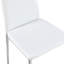 Chaise de salle à manger blanche pour 4 personnes avec cuir PU et pieds argentés brillants, créant un environnement agréable Chaises confortables Grands rassemblements familiaux