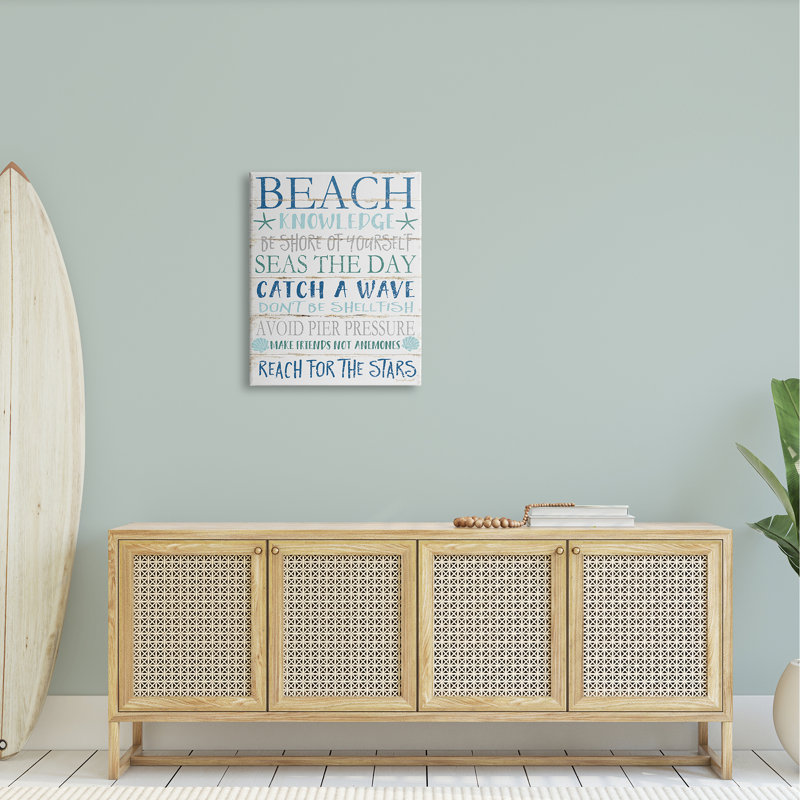 Art mural sur toile surdimensionné, "Beach connaissance" bleu turquoise et planche blanche par Jennifer Pugh, Toile tendue