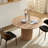 Anae Round Dining Table Pedestal Table with MDF Handcraft Oak Veneer Top for Dining Room-534680683-532510220