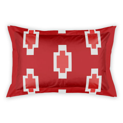Taie décorative rouge à motif tribal