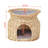 Dayanaira Orthopedic Polyester Nest / Cave Hooded Cat Mat Nest Bolster Pet Bed-193219579