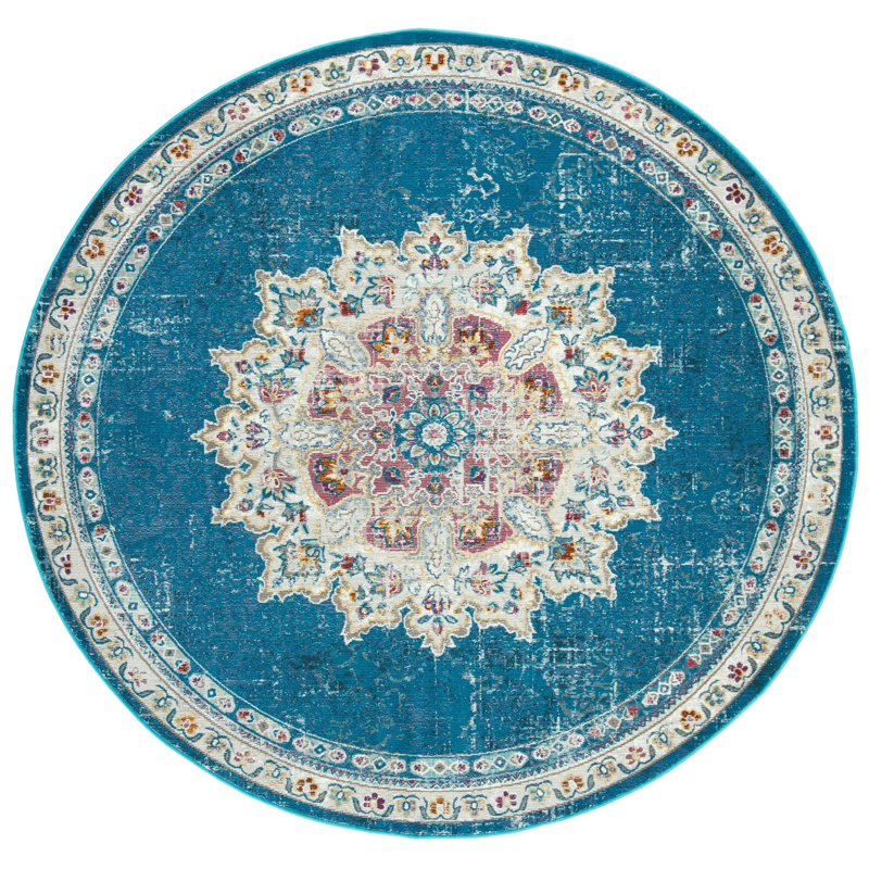 Bruckmann Performance Oriental Rug, Round 6'5"