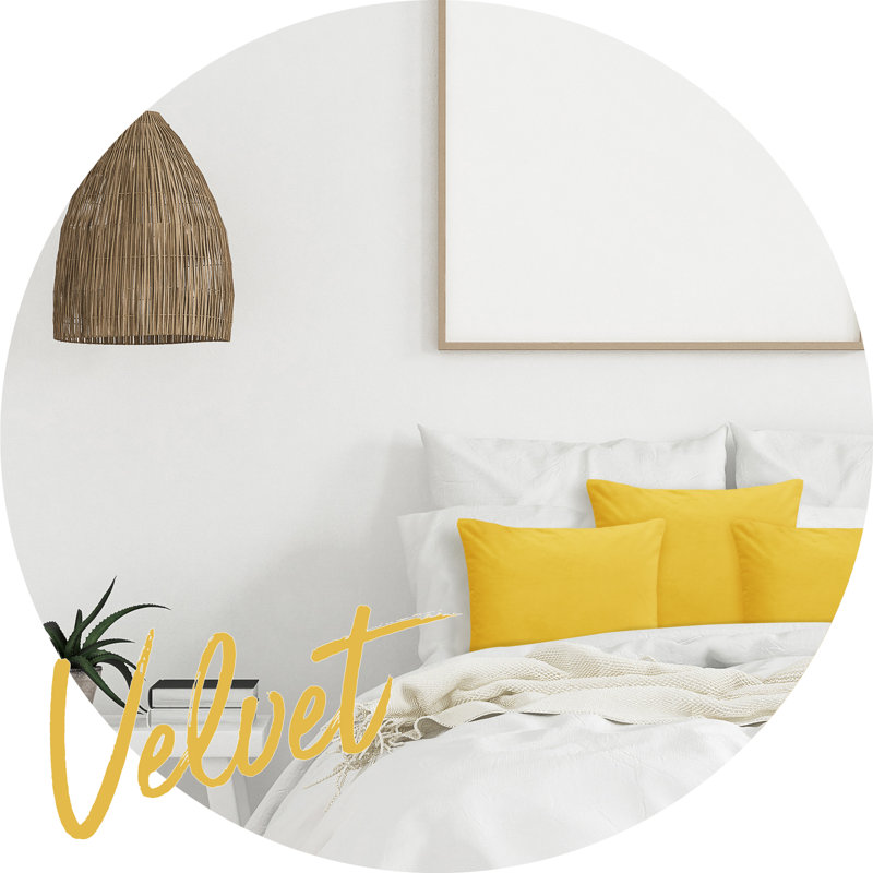 Reversible Pillow Cover, Lemon Yellow