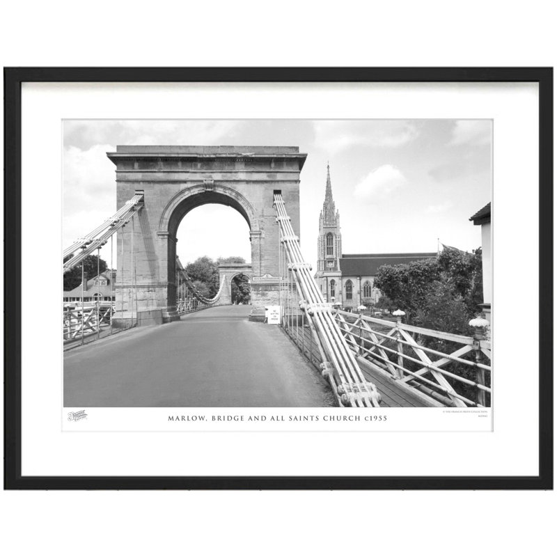 Marlow, Bridge And All Saints Church C1955 by Francis Frith - Single Picture Frame Print, 60cm H x 80cm W x 2.3cm D