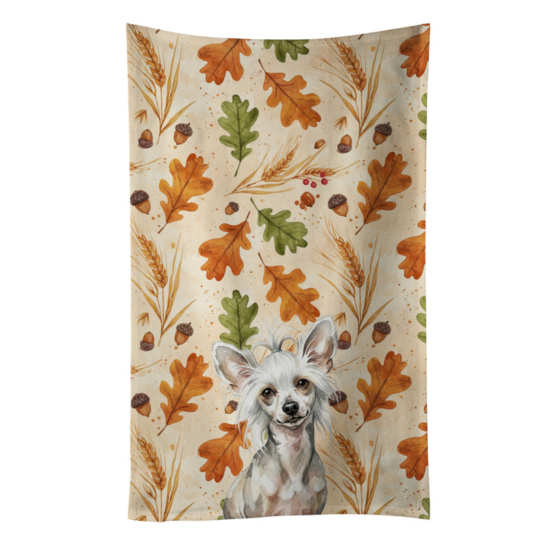 Serviette de cuisine tricolore Sheltie, Hairless Mottled Pattern Chinese Crested