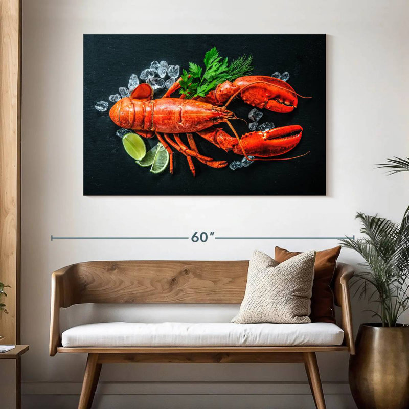 Homard rouge Yarlin, H 32 po x l 48 po