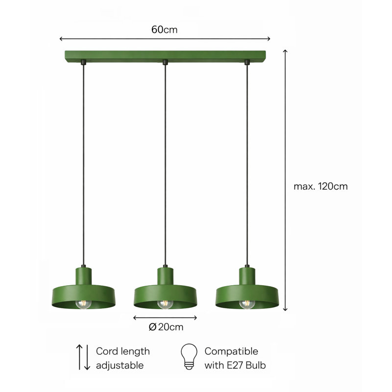 - Light Pendant, Matte Green