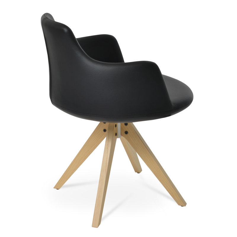Chaise en bois pyramidal dervish, Noir