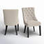 Chaises d'appoint rembourrées Miesville, lin crème
