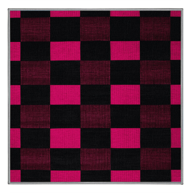 Machine Washable Botanical Brown Area Rug, Square 3'