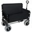 Chariot pliant 3 en 1 avec siège de banc - capacité de 500 lb, roues tout-terrain de 9 po x 4 po, structure en acier robuste pour le camping, la plage et l'extérieur-121259156