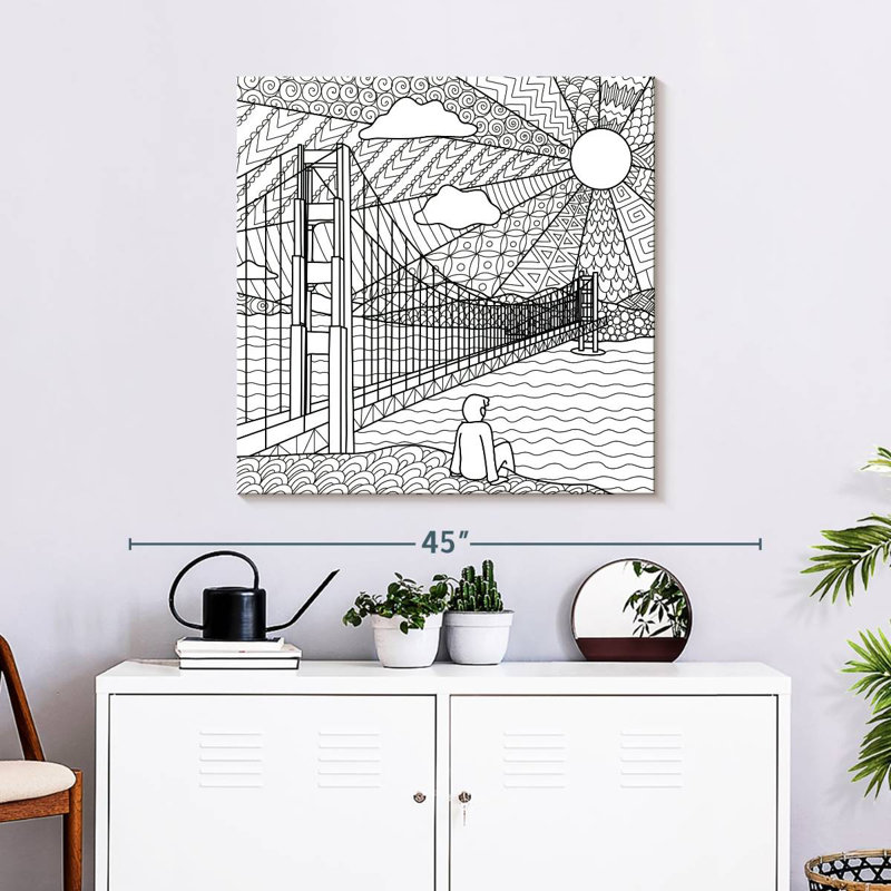 Lilie Doodle Gate Bridge, 30" H x 30" W