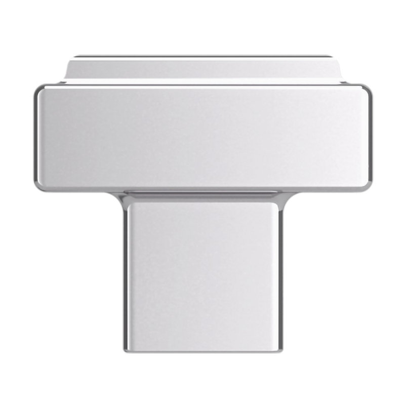 4425 Rectangle Raised Knob, Polished Chrome