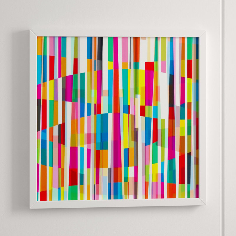 Candy Strips Print by Mari Urasawa, Glass Coat, 40" H x 40" W