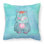 Coussin décoratif intérieur/extérieur aquarelle rhinoceros